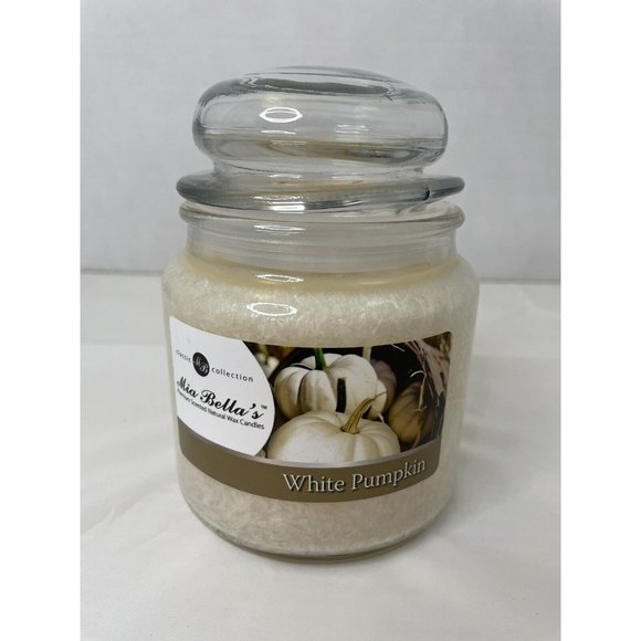 16oz Mia Bella's Natural Palm Wax Double Wick Candle - NEW (White Pumpkin) - Picture 1 of 4